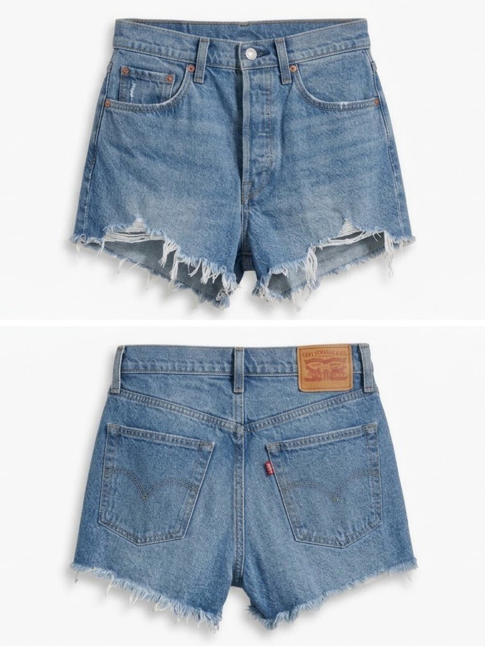 Women's Levi Strauss 501 Flirty Cut Off/Frayed Denim Shorts